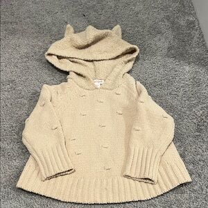 Cat & Jack Beige Hooded Sweater